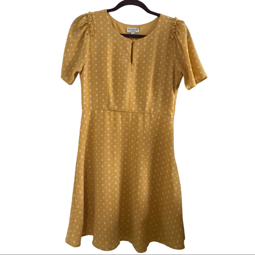 Bobeau Polka Dot Midi Dress